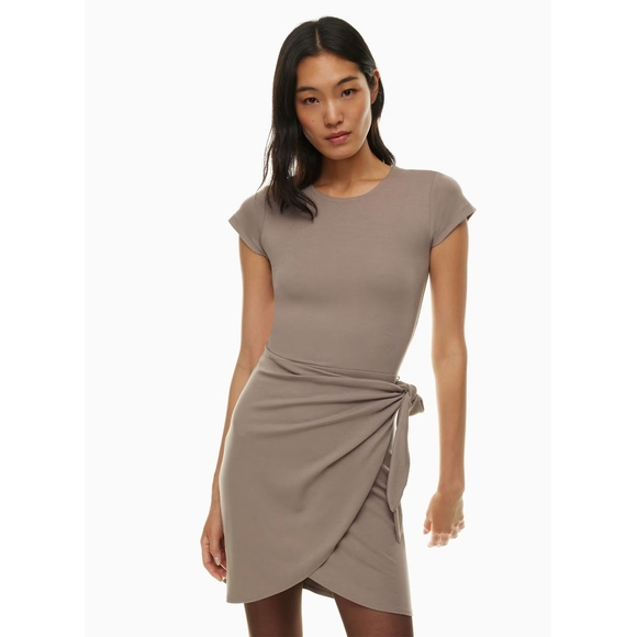 Aritzia Wilfred Lune Dress - Gold Camel - Picture 1 of 5